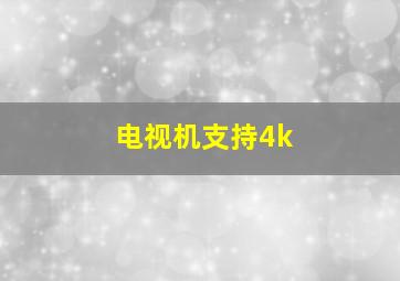 电视机支持4k