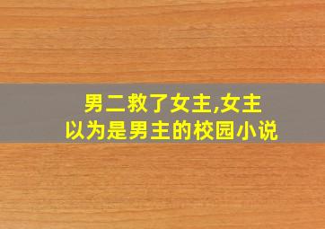 男二救了女主,女主以为是男主的校园小说