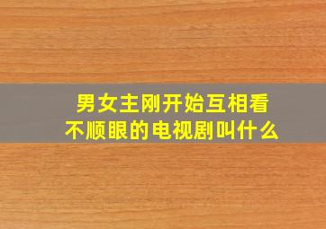 男女主刚开始互相看不顺眼的电视剧叫什么