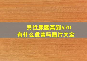 男性尿酸高到670有什么危害吗图片大全