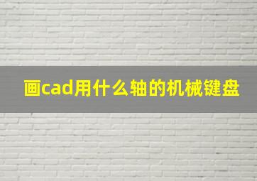 画cad用什么轴的机械键盘