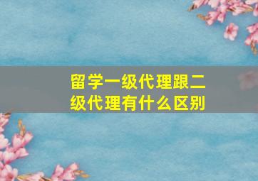 留学一级代理跟二级代理有什么区别