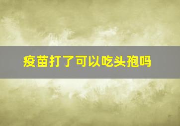 疫苗打了可以吃头孢吗