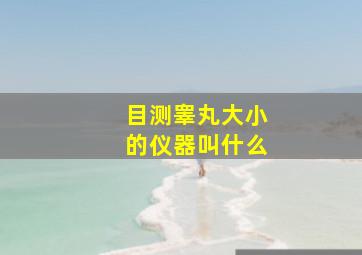 目测睾丸大小的仪器叫什么