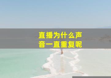 直播为什么声音一直重复呢