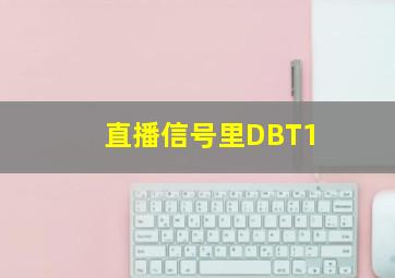 直播信号里DBT1