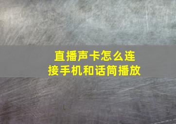 直播声卡怎么连接手机和话筒播放