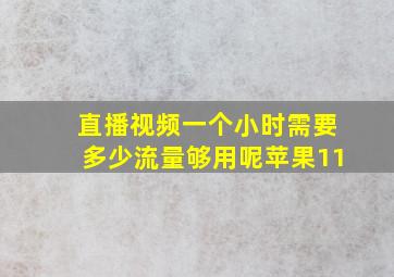 直播视频一个小时需要多少流量够用呢苹果11