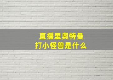 直播里奥特曼打小怪兽是什么