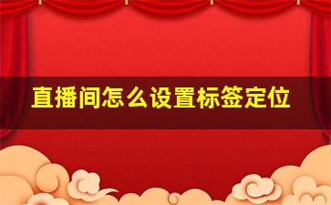 直播间怎么设置标签定位