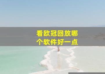 看欧冠回放哪个软件好一点