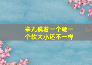 睾丸摸着一个硬一个软大小还不一样