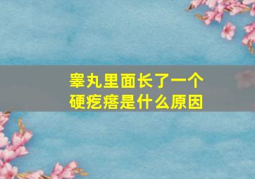 睾丸里面长了一个硬疙瘩是什么原因