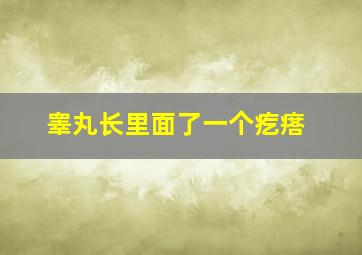 睾丸长里面了一个疙瘩