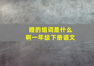 瞪的组词是什么啊一年级下册语文