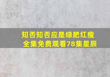 知否知否应是绿肥红瘦全集免费观看78集星辰