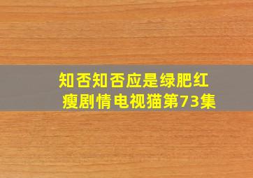 知否知否应是绿肥红瘦剧情电视猫第73集