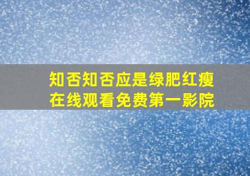 知否知否应是绿肥红瘦在线观看免费第一影院