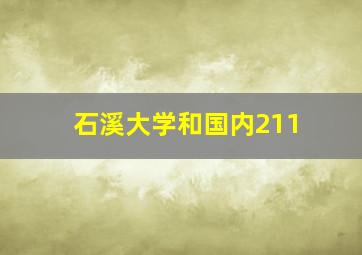 石溪大学和国内211