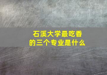 石溪大学最吃香的三个专业是什么