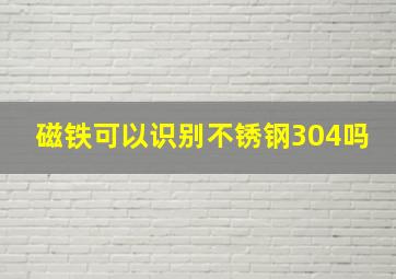 磁铁可以识别不锈钢304吗