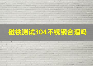 磁铁测试304不锈钢合理吗