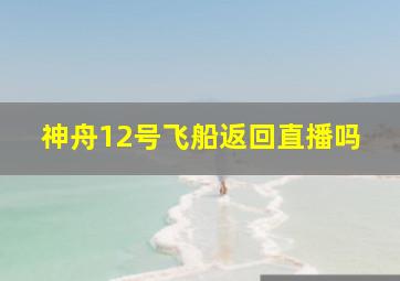 神舟12号飞船返回直播吗