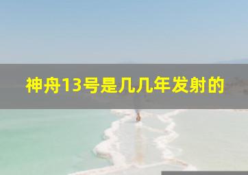 神舟13号是几几年发射的