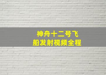 神舟十二号飞船发射视频全程