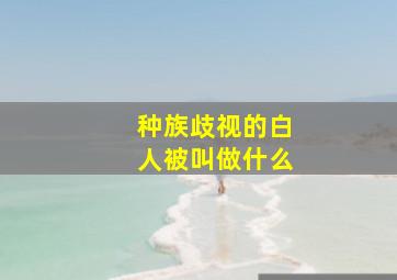 种族歧视的白人被叫做什么