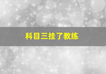 科目三挂了教练