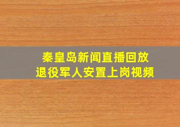 秦皇岛新闻直播回放退役军人安置上岗视频