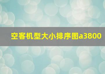 空客机型大小排序图a3800