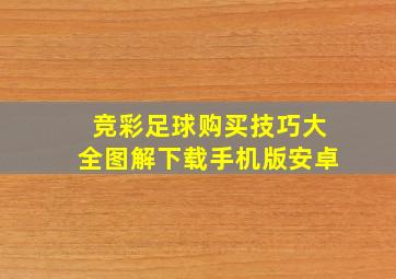 竞彩足球购买技巧大全图解下载手机版安卓