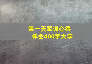 第一天军训心得体会400字大学