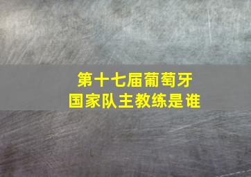 第十七届葡萄牙国家队主教练是谁