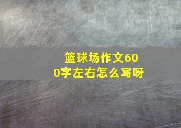 篮球场作文600字左右怎么写呀