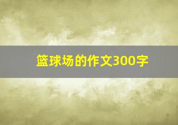 篮球场的作文300字