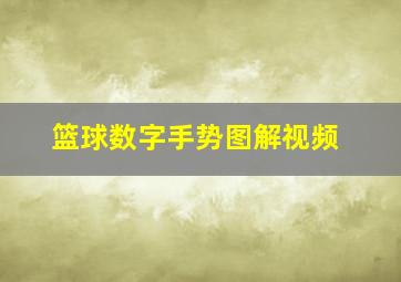 篮球数字手势图解视频