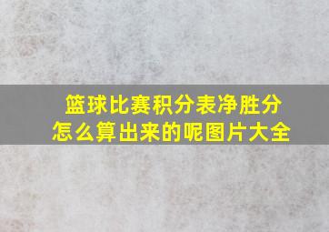 篮球比赛积分表净胜分怎么算出来的呢图片大全