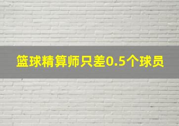 篮球精算师只差0.5个球员