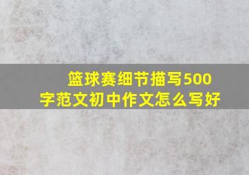 篮球赛细节描写500字范文初中作文怎么写好