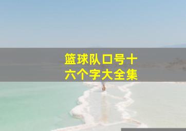 篮球队口号十六个字大全集