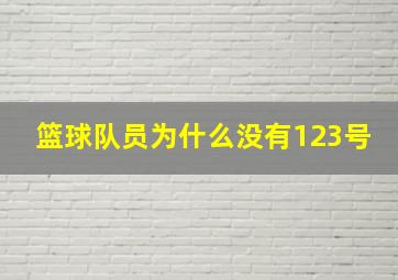 篮球队员为什么没有123号