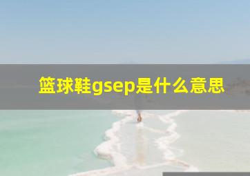 篮球鞋gsep是什么意思