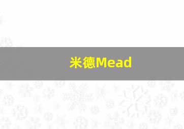 米德Mead