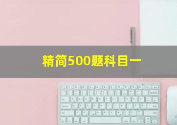 精简500题科目一