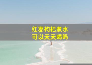 红枣枸杞煮水可以天天喝吗