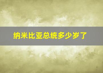 纳米比亚总统多少岁了