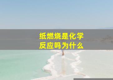 纸燃烧是化学反应吗为什么